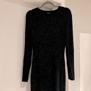 Black sparkly knitwear dress